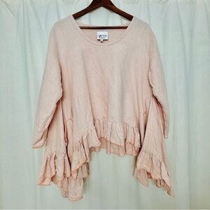 Magnolia Pearl Pink Ruffle Blouse